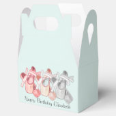 バレリーナ誕生日ピンクトーシューズオンビーズボックス フェイバーボックス (オープン)