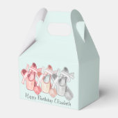 バレリーナ誕生日ピンクトーシューズオンビーズボックス フェイバーボックス (正面サイド)