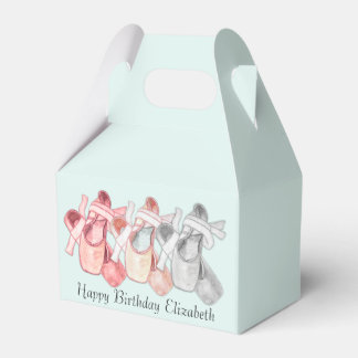 バレリーナ誕生日ピンクトーシューズオンビーズボックス フェイバーボックス