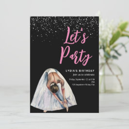 バレリーナ誕生日招待状バレエダンサー誕生 招待状