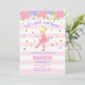 バレリーナ誕生日招待状/ツツ招待状 招待状 (スタンド正面)