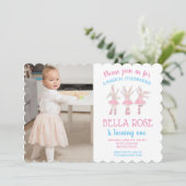 バレリーナ誕生日招待状 招待状 (スタンド正面)