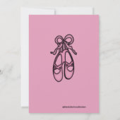 バレリーナ誕生日招待状#2 招待状 (裏面)