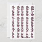 バレリーナ誕生日招待状#4 招待状 (裏面)