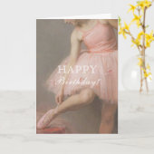 バレリーナ誕生日 カード (黄色い花)