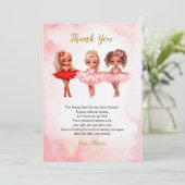 バレリーナ誕生日、バレエパーティー サンキューカード (スタンド正面)