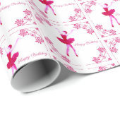 バレリーナ誕生日 ラッピングペーパー (ロールコーナー)