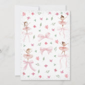 バレリーナ誕生日 招待状 (裏面)