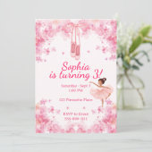 バレリーナ誕生日 招待状 (スタンド正面)