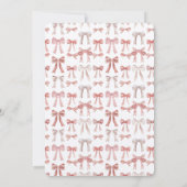 バレリーナ赤面ピンクダンガーリース第5誕生日 招待状 (裏面)