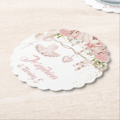 バレリーナ赤面ピンクツツ誕生日パーティーバレエ ペーパーコースター (アングル)