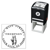 バレリーナ足オンポインテ#1ネーム差出人住所 セルフインキングスタンプ (インサイチュ)