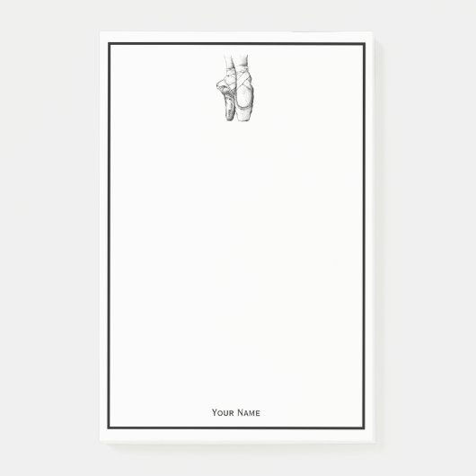 バレリーナ足オンポインテ#1 ポストイット (正面)