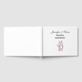 バレリーナ足オンポインテ#1 Ltピンク ゲストブック (全面)