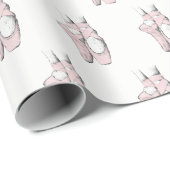 バレリーナ足オンポインテ#1 Ltピンク ラッピングペーパー (ロールコーナー)