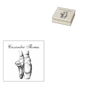 バレリーナ足オンポインテ#1 Ltピンク ラバースタンプ (押印)