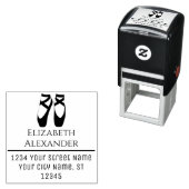 バレリーナ足トーシューズオンポインテ#2名住所 セルフインキングスタンプ (インサイチュ)