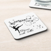 バレリーナ踊りとミュージックノート コースター (左側)