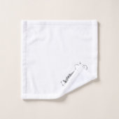 バレリーナ踊りとミュージックノート バスタオルセット (ウォッシュタオル)