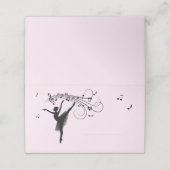 バレリーナ踊りと音楽エリアが名前の並び プレイスカード (外部開封)