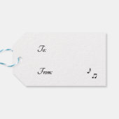 バレリーナ踊りと音楽後を追部 ギフトタグ (裏面横)