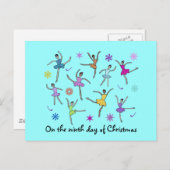 バレリーナ踊りはがき シーズンポストカード (正面/裏面)