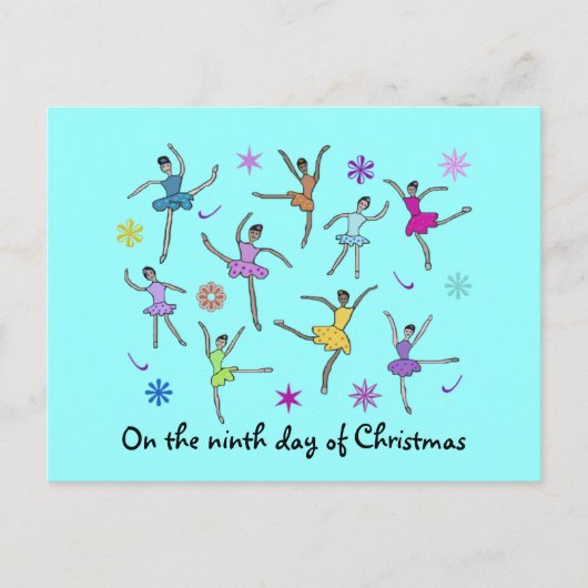 バレリーナ踊りはがき シーズンポストカード (正面)
