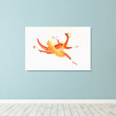 バレリーナ踊りイラストレーション。2 キャンバスプリント (インサイチュ (ウッドフロア))