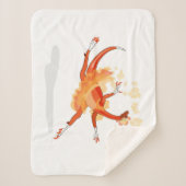 バレリーナ踊りイラストレーション。2 シェルパブランケット (正面)