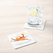 バレリーナ踊りイラストレーション。2 スクエアペーパーコースター (インサイチュ)