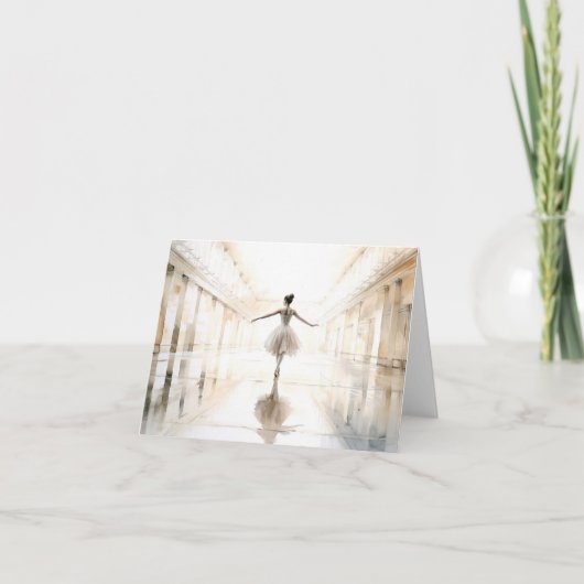 バレリーナ踊りインアホール空白の カード (正面)