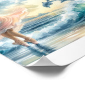 バレリーナ踊りオン海 ポスター (角)