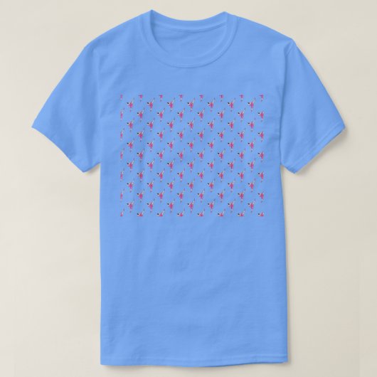 バレリーナ踊りパターン Tシャツ (デザイン正面)
