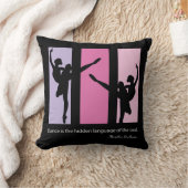 バレリーナ踊り引用文ピンク クッション (ブランケット)