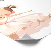 バレリーナ1thバースデーマイルストーンサイン ポスター (角)