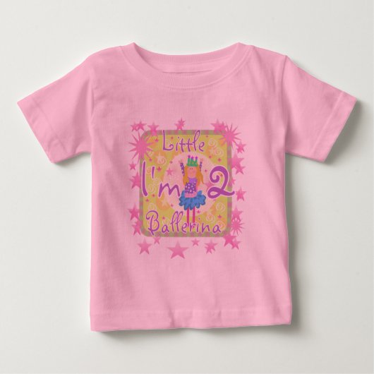 バレリーナ2nd誕生日Tシャツとギフト ベビーTシャツ (正面)