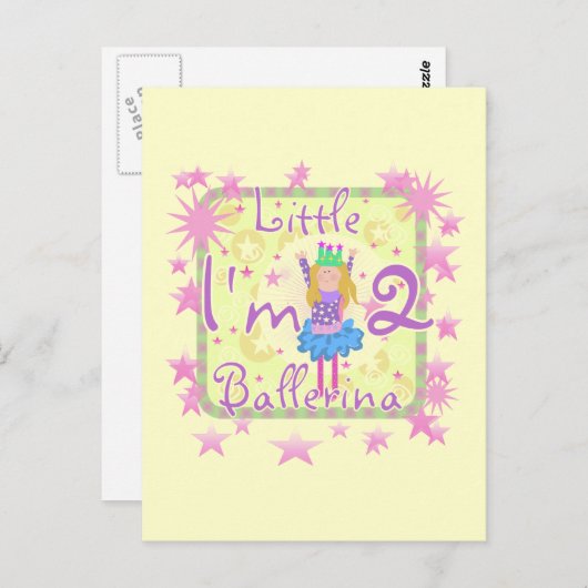 バレリーナ2nd誕生日Tシャツとギフト ポストカード (正面/裏面)