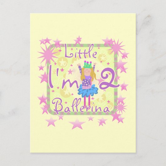 バレリーナ2nd誕生日Tシャツとギフト ポストカード (正面)