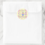 バレリーナ3th誕生日Tシャツとギフト ラウンドシール (バッグ)