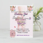 バレリーナ5歳の誕生日のお誘い 招待状 (スタンド正面)