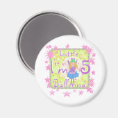 バレリーナ5誕生日Tシャツ&ギフト マグネット (正面/裏面)