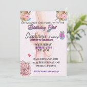 バレリーナ6歳の誕生日の招待状 招待状 (スタンド正面)