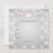 バレリーナ、くるみ割り、クリスマスツリー 招待状 (裏面)