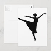 バレリーナ・アン・ポインテ（バレエダンサーのシルエット）～.p ポストカード (正面/裏面)