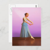 バレリーナ・イン・ブルー ポストカード (正面/裏面)