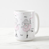 バレリーナ・エレファントダンスリサイタル コーヒーマグカップ (正面右)