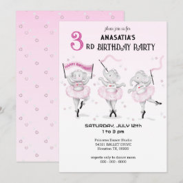 バレリーナ エレファント ダンス レシミタル 招待状