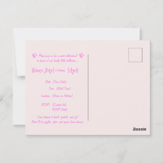 バレリーナ カプチーナ 誕生日 ご招待 - カスタマイ ポストカード