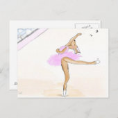 バレリーナ カンガルー タンゼン 愛のポストカード ポストカード (正面/裏面)