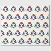 バレリーナ・クリスマス新年 ラッピングペーパー (フラット)